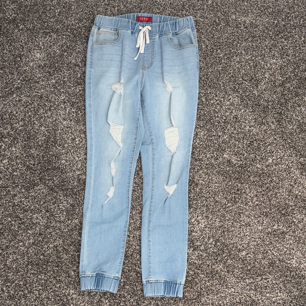 GUESS Distressed Denim Joggers Women’s